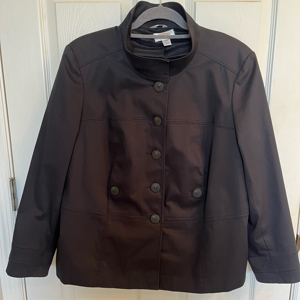Talbots Woman Black Jacket in Size 14W